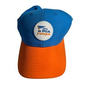 2019 PGA Jr League Hat Garb Orange blue Hook Loop Adjustable Adult Size